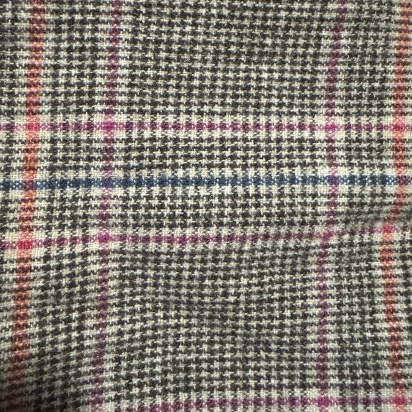 Vintage Italian plaid houndstooth LE FULL ruffled midi pea coat woman’s 4 - Picture 13 of 16